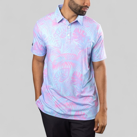 Sunday Swagger Other - Sunday Swagger Fiji Polo Shirt Golf Tropical Aloha Palm Floral Men's 4XL